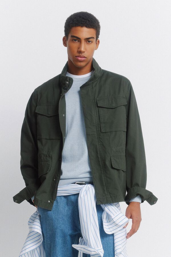 Parka, jeans and shirt set