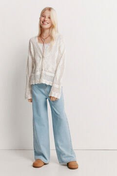 Conjunto de casaco e jeans