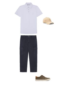 Trousers, shirt, trainer and cap set