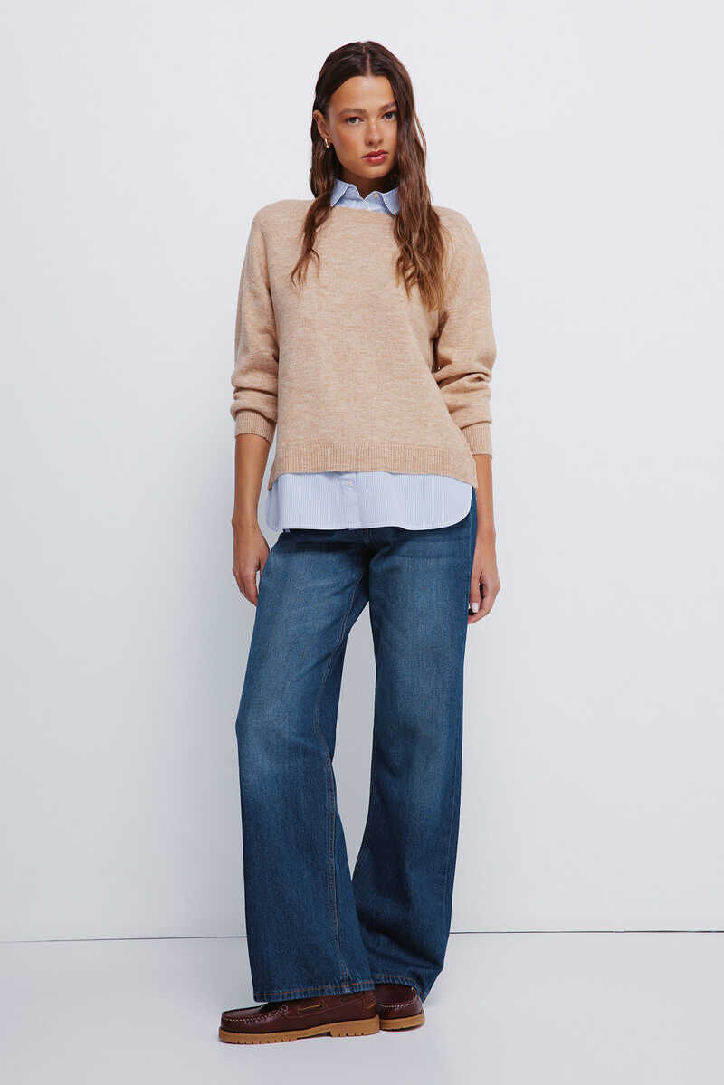 Conjunto de n&aacute;uticos, jeans y jersey