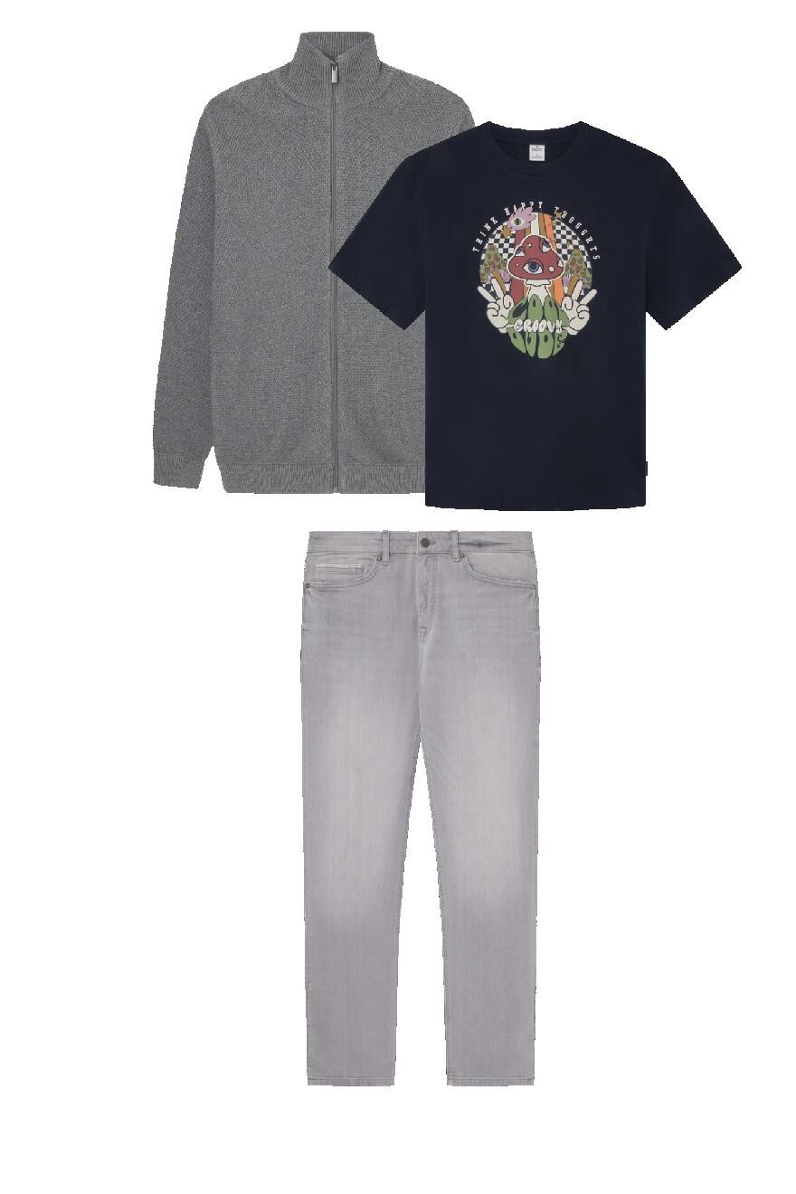 Jeans t shirt and cardigan set SPF