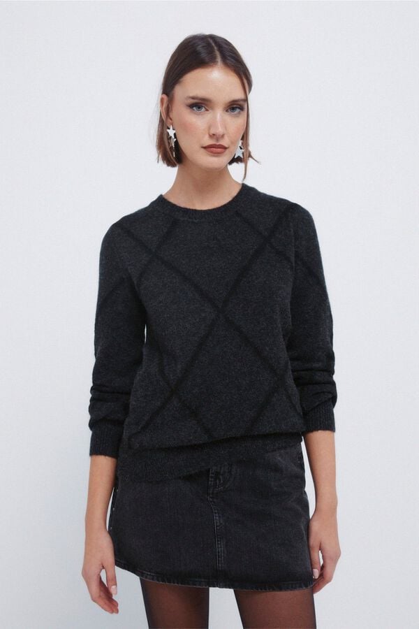 Conjunto de vestido, abrigo y jersey