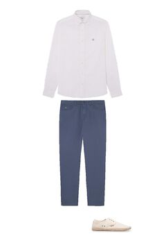 Shirt, trousers and espadrille set