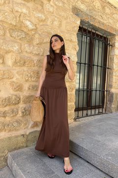 Conjunto de sandalia, vestido y bolso