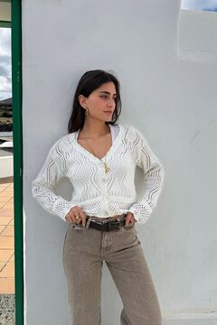 Conjunto de jeans y cardigan