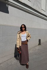 Top, coat and skirt set