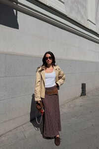 Top, coat and skirt set