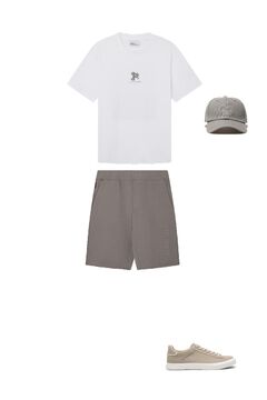 Trainer, cap, shirt and shorts set