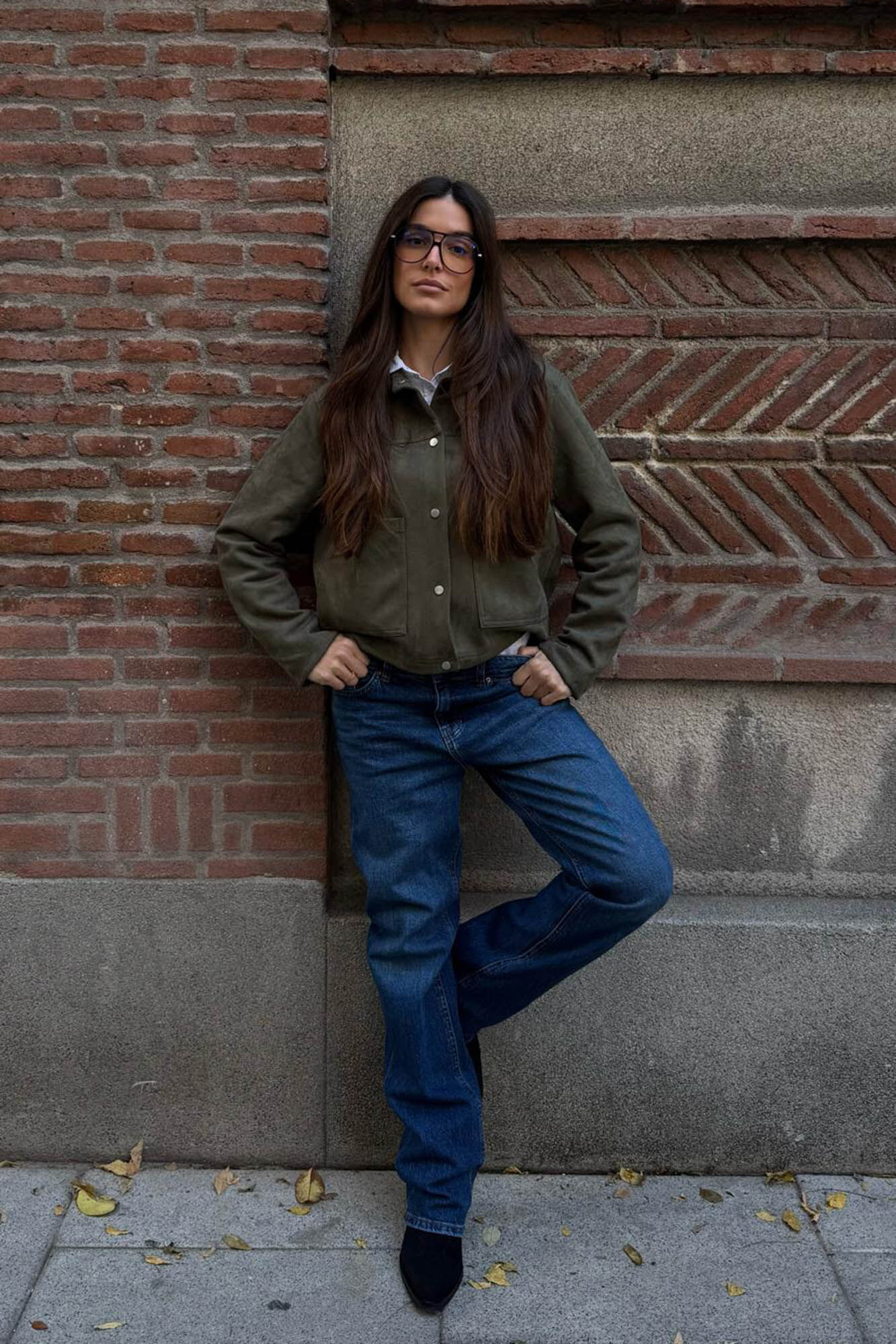 Ensemble bottines, veste et jean