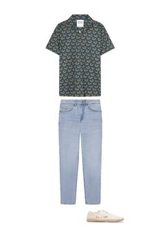 Jeans, espadrille and print set