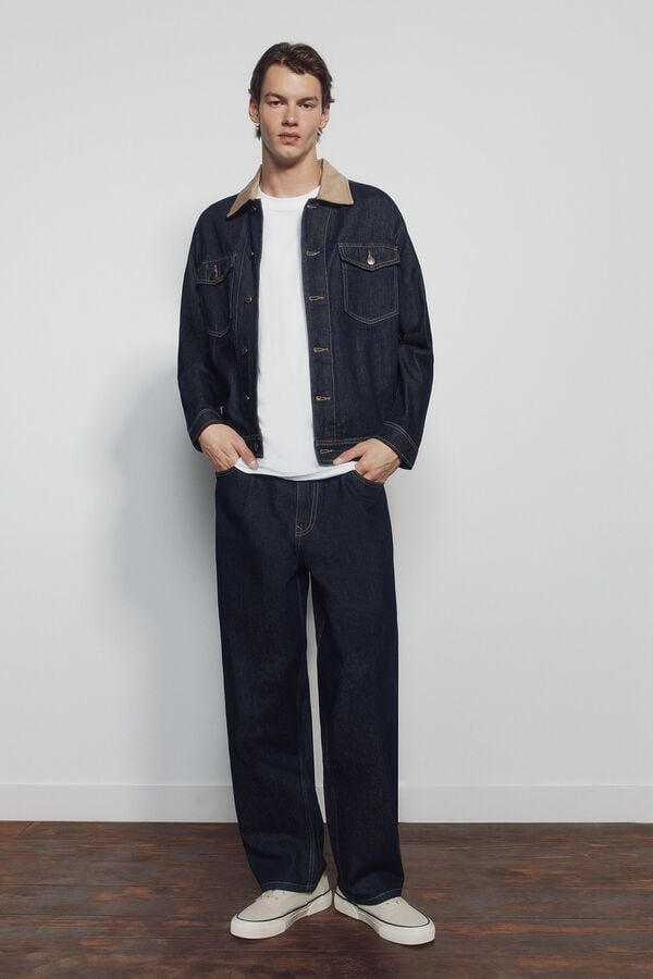 Jeans and fastening set