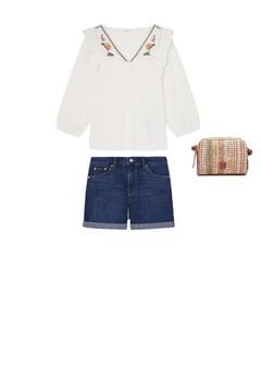 Shorts, blouse and bag set