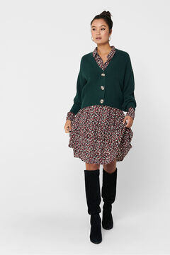 Midi-Rock und strickjacke im Set