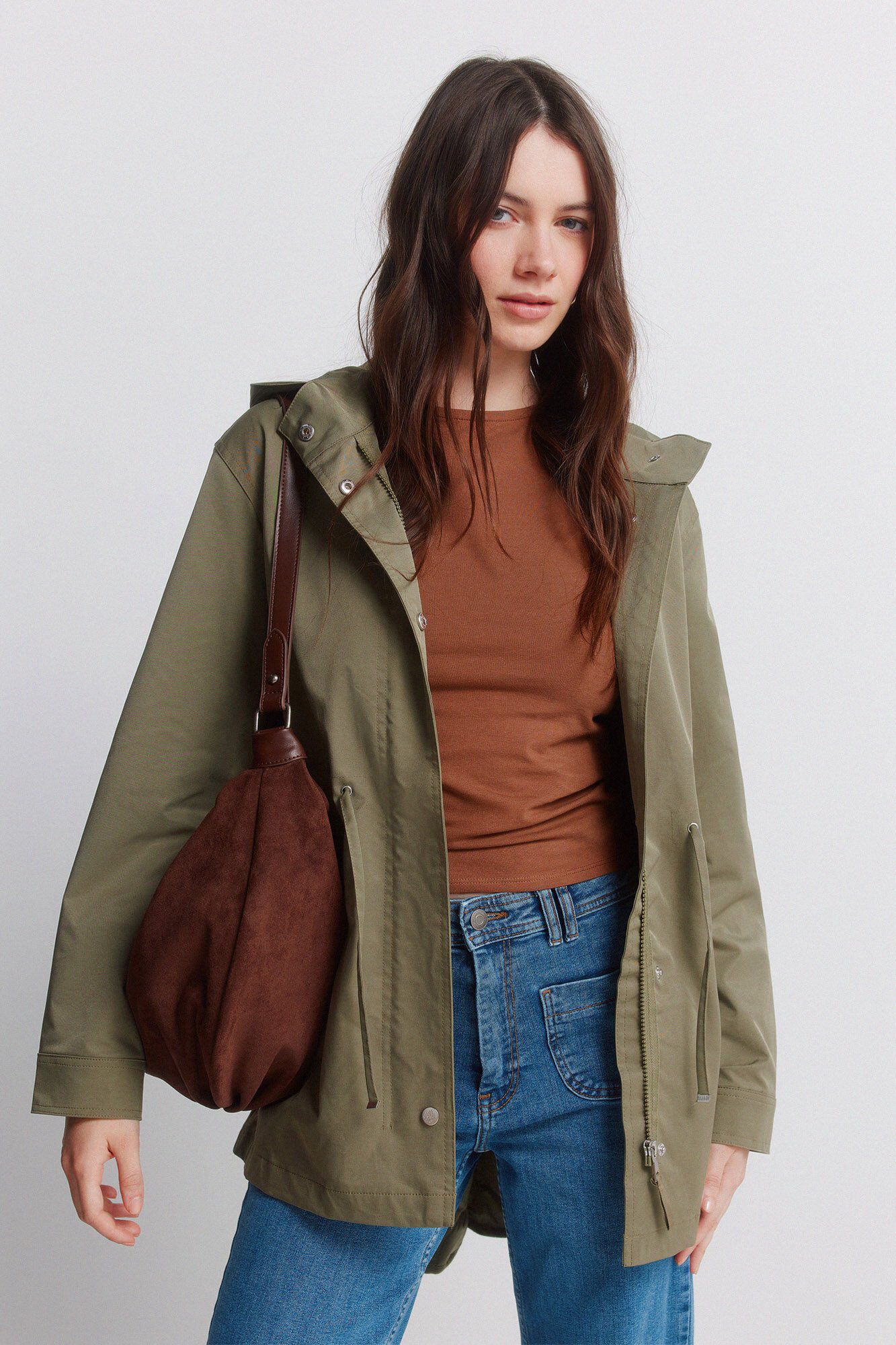 Conjunto de parka e cal&ccedil;as