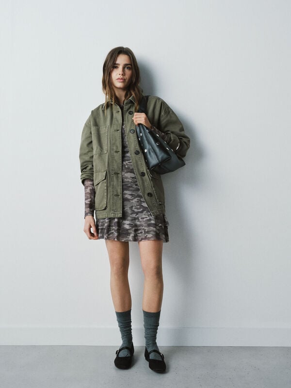 Conjunto de vestido e casaco