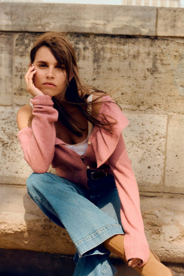 Jeans and cardigan set