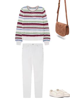 Trainers, jeans, bag and jumper set