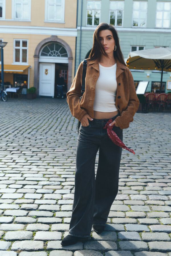 Buttons and jeans set