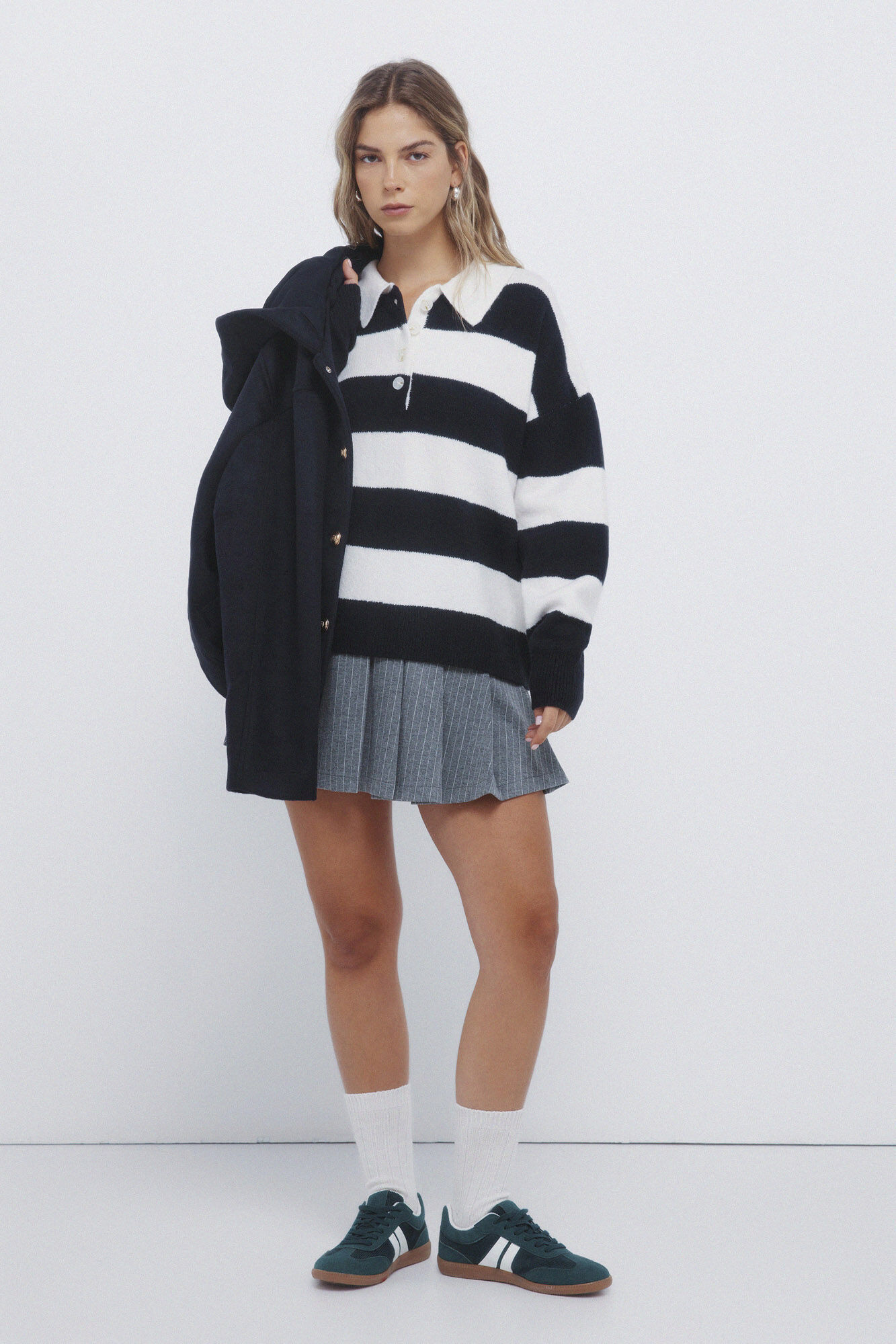 Sneakers, sock, jacket, skirt and jumper set