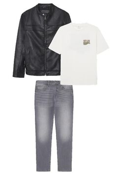 Jeans, jacket and t-shirt set