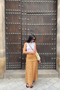 Embellishment, top and skirt set
