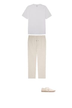 Trousers, t-shirt and espadrille set