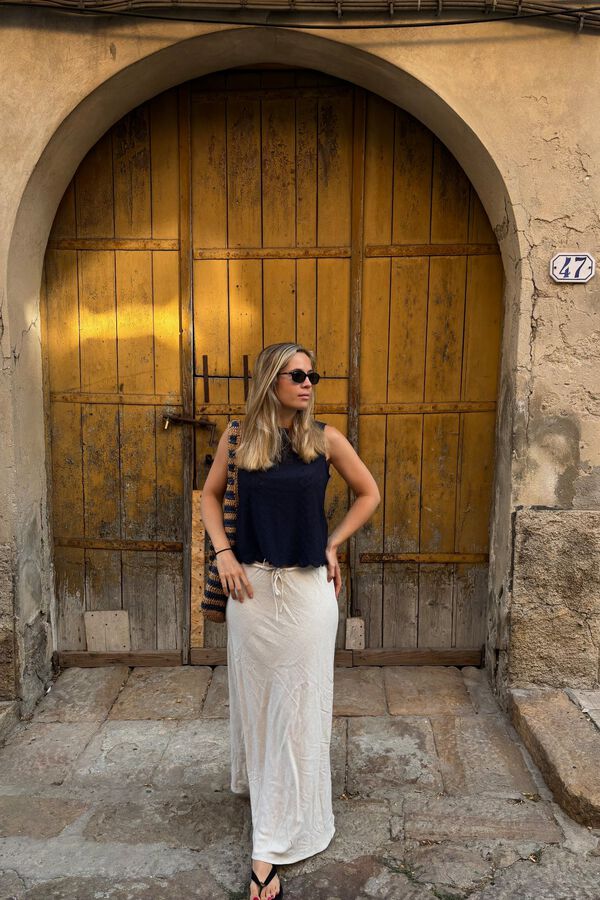 Embellishment, top and skirt set