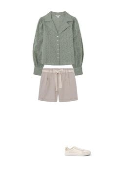 Trainers, shorts and blouse set