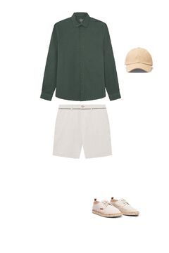 Shirt, shorts, cap and espadrille set