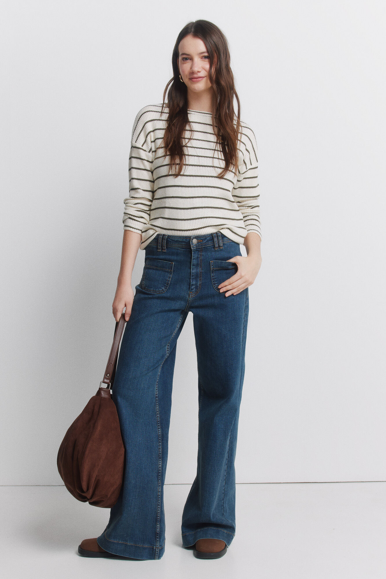 Conjunto de jeans e camisola