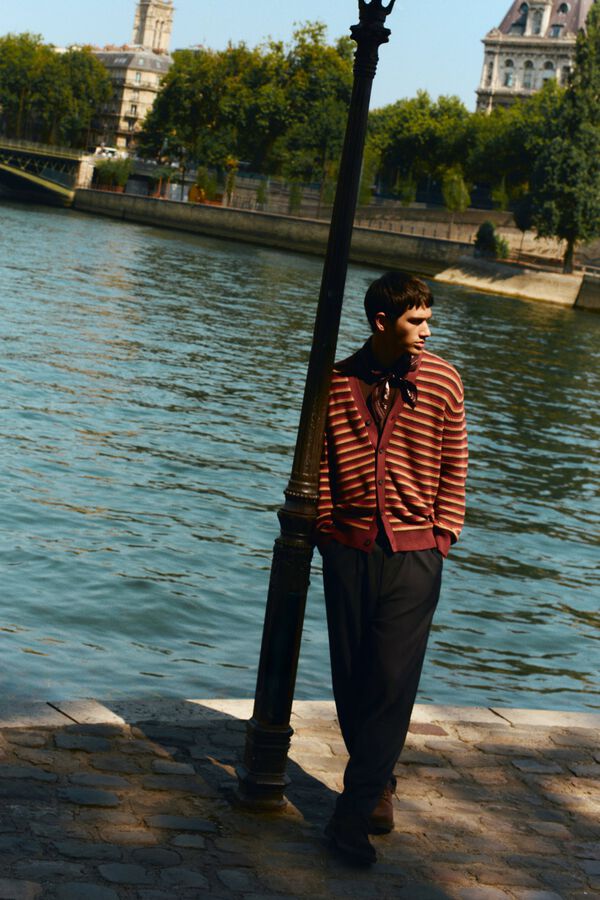 Conjunto de calça e cardigan