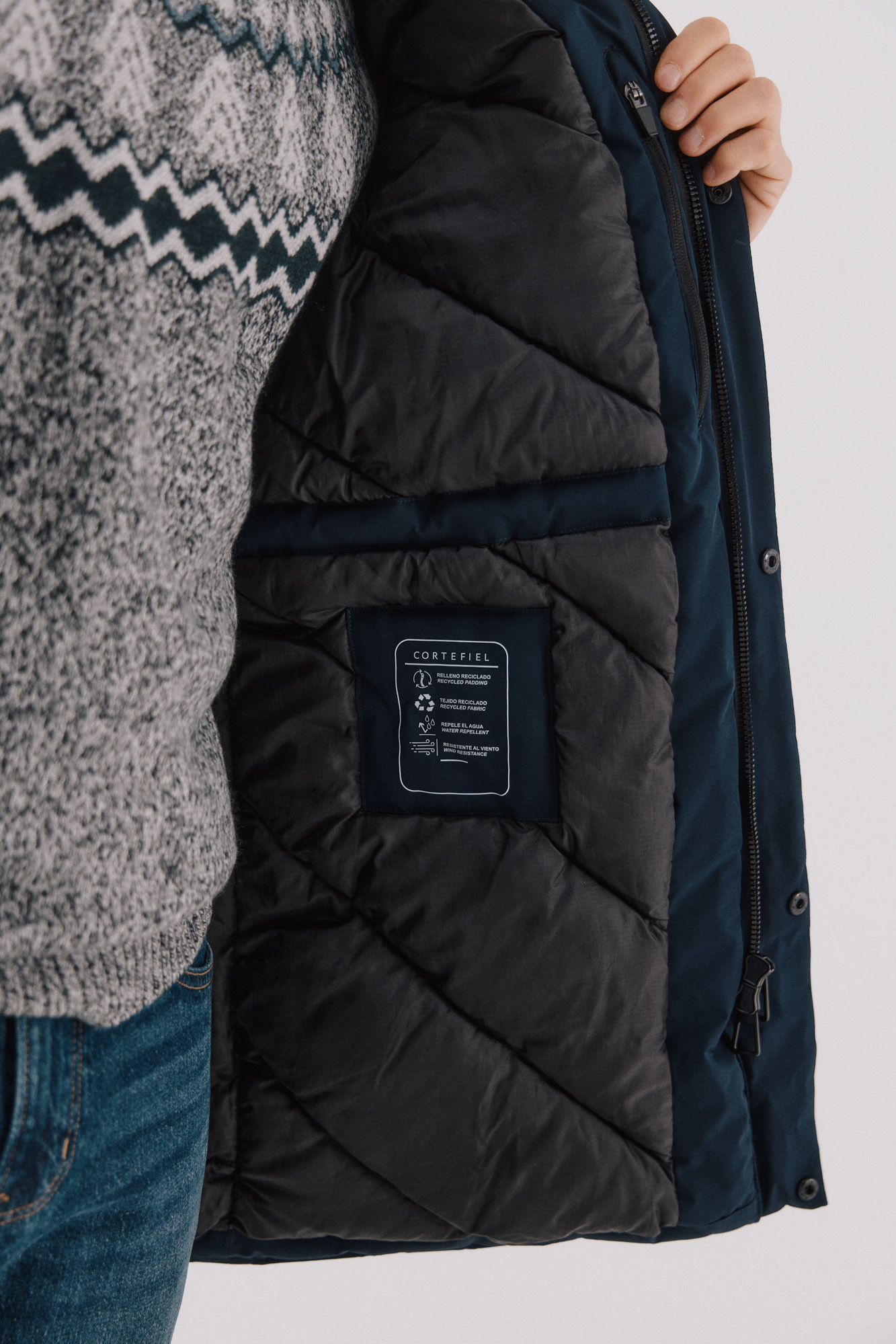 Parka Springfield à Capuche Fixe - Coupe Régulière, 4 Poches, Mélange Nylon/coton - 2