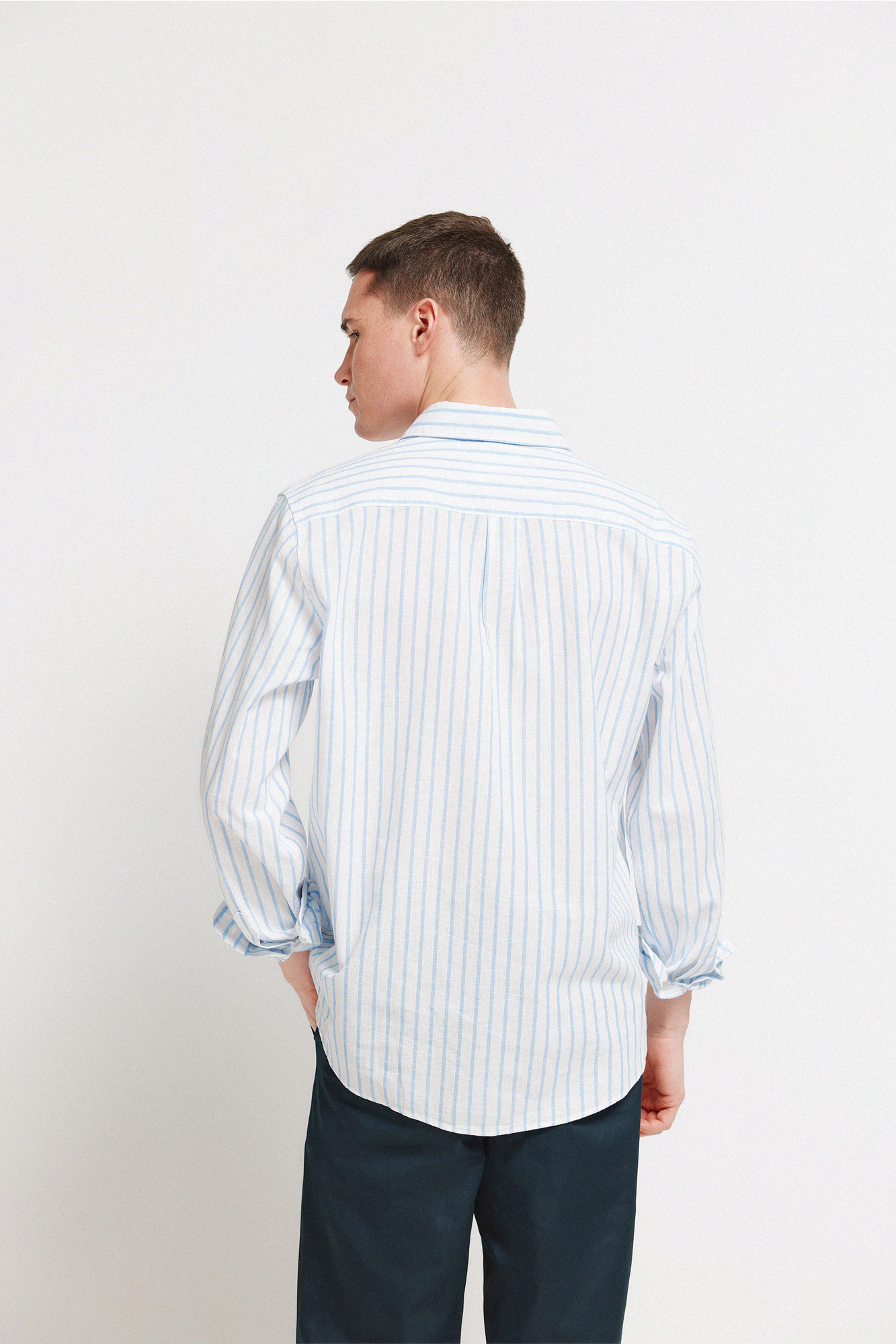 Camisa Lino Rayas Ofertas En Camisas De Hombre Fifty Factory