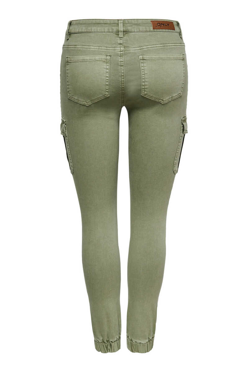 Jeans skinny cargo con bolsillos laterales, Jeans para Mujer