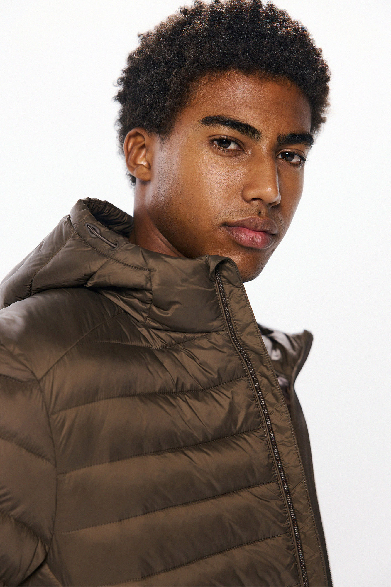 Quilted hooded jacket