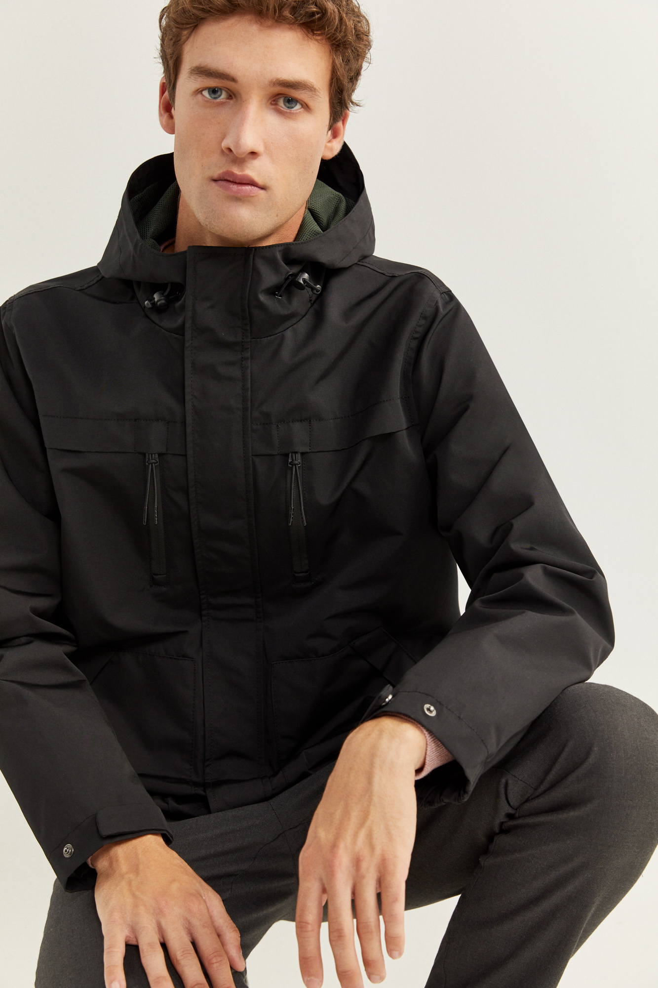 Springfield Cazadora Con Capucha Mujer Capucha Chaqueta Pelo