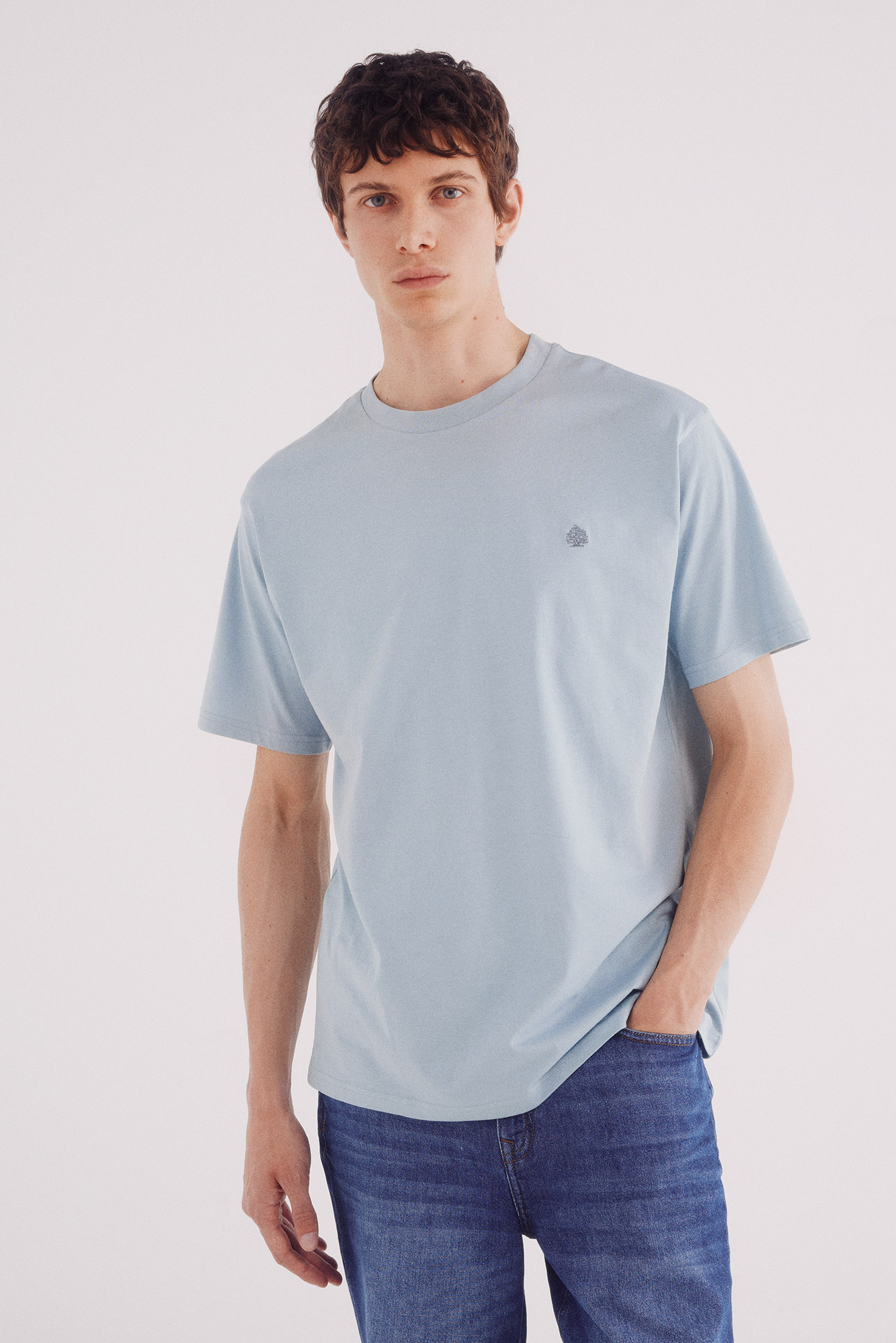Camiseta Básica De Algodón Y Lycra SPRINGFIELD Para Hombre - Corte Ajustado Y Cómodo