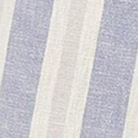 Springfield Pantalón fluído capri rayas de lino azul medio