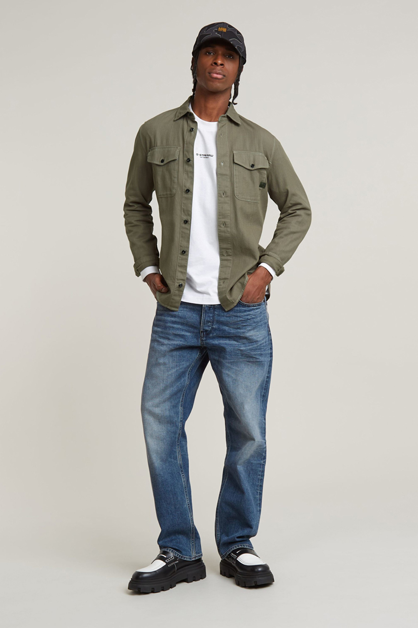 Camisa justa de manga comprida | Roupa para homem | SPF