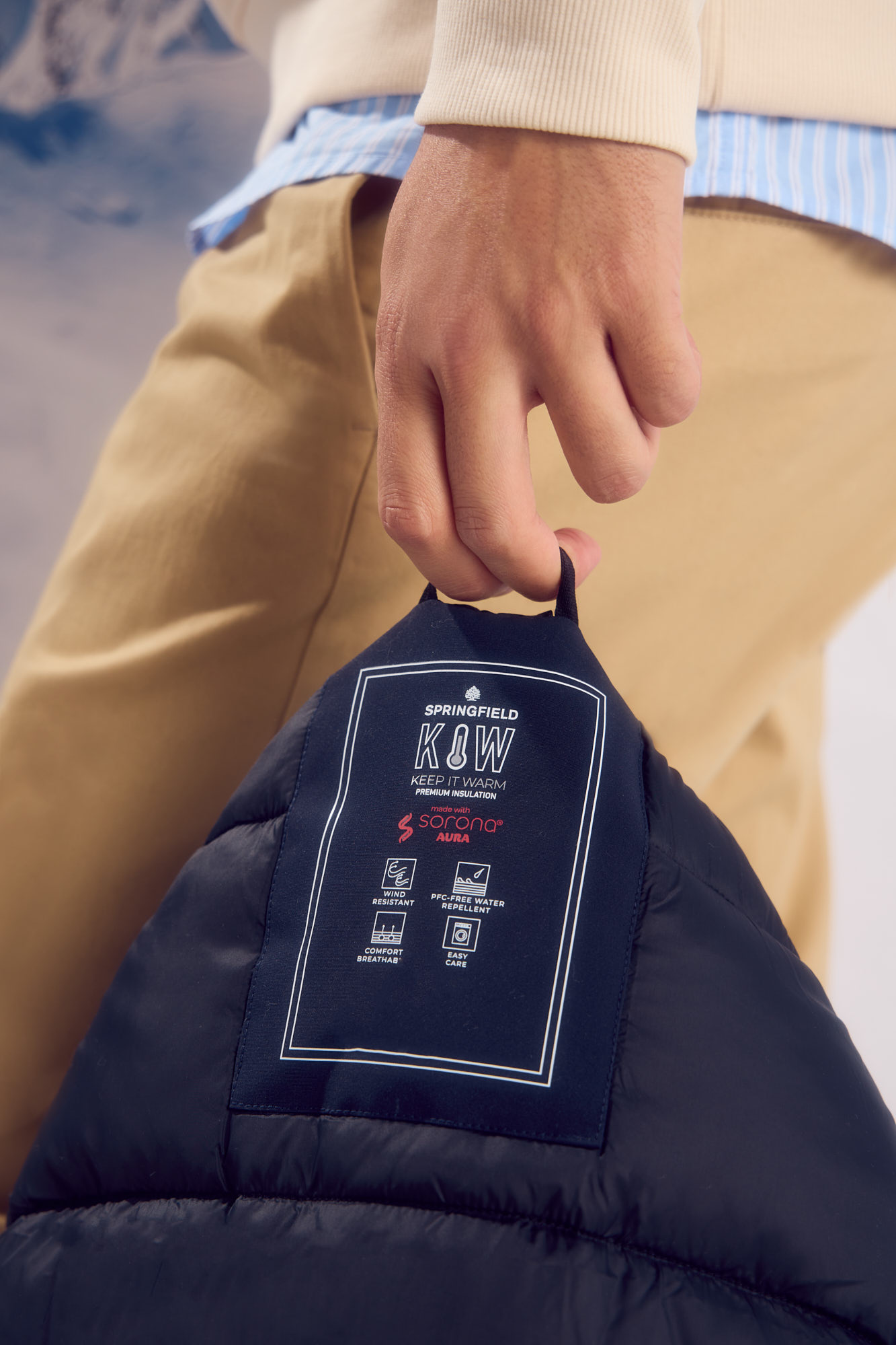 Parka corta acolchada térmica Parkas de hombre SPF