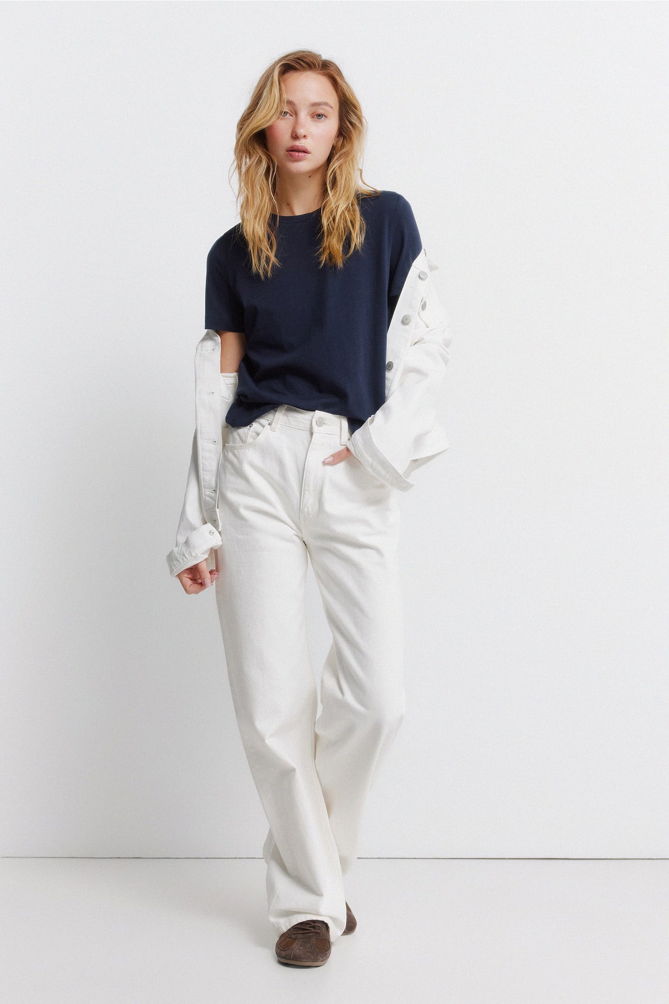 Pull Springfield de la taille M, de couleur bleu marine