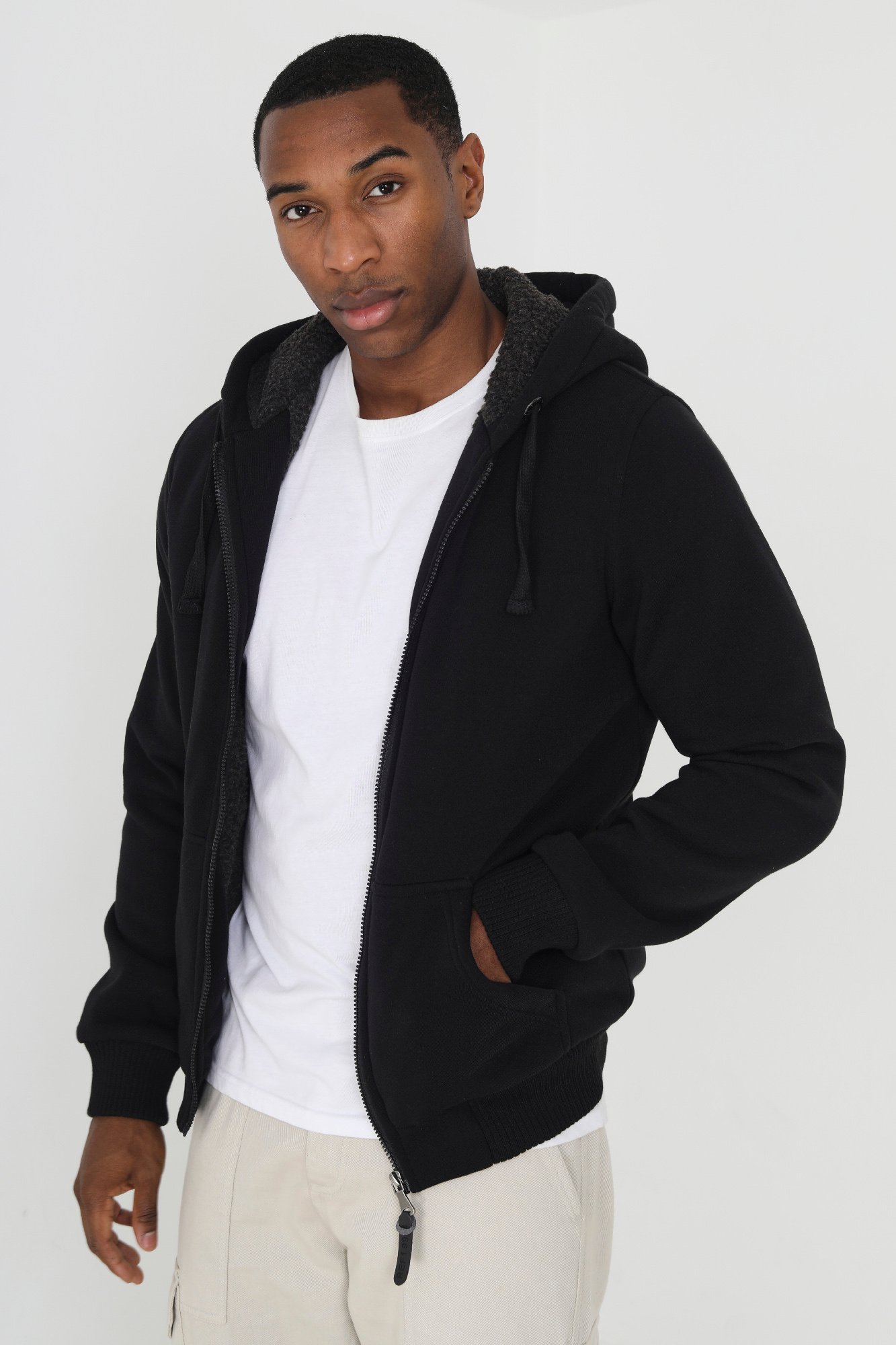 Sudadera con capucha y borrego Sudaderas de hombre SPF