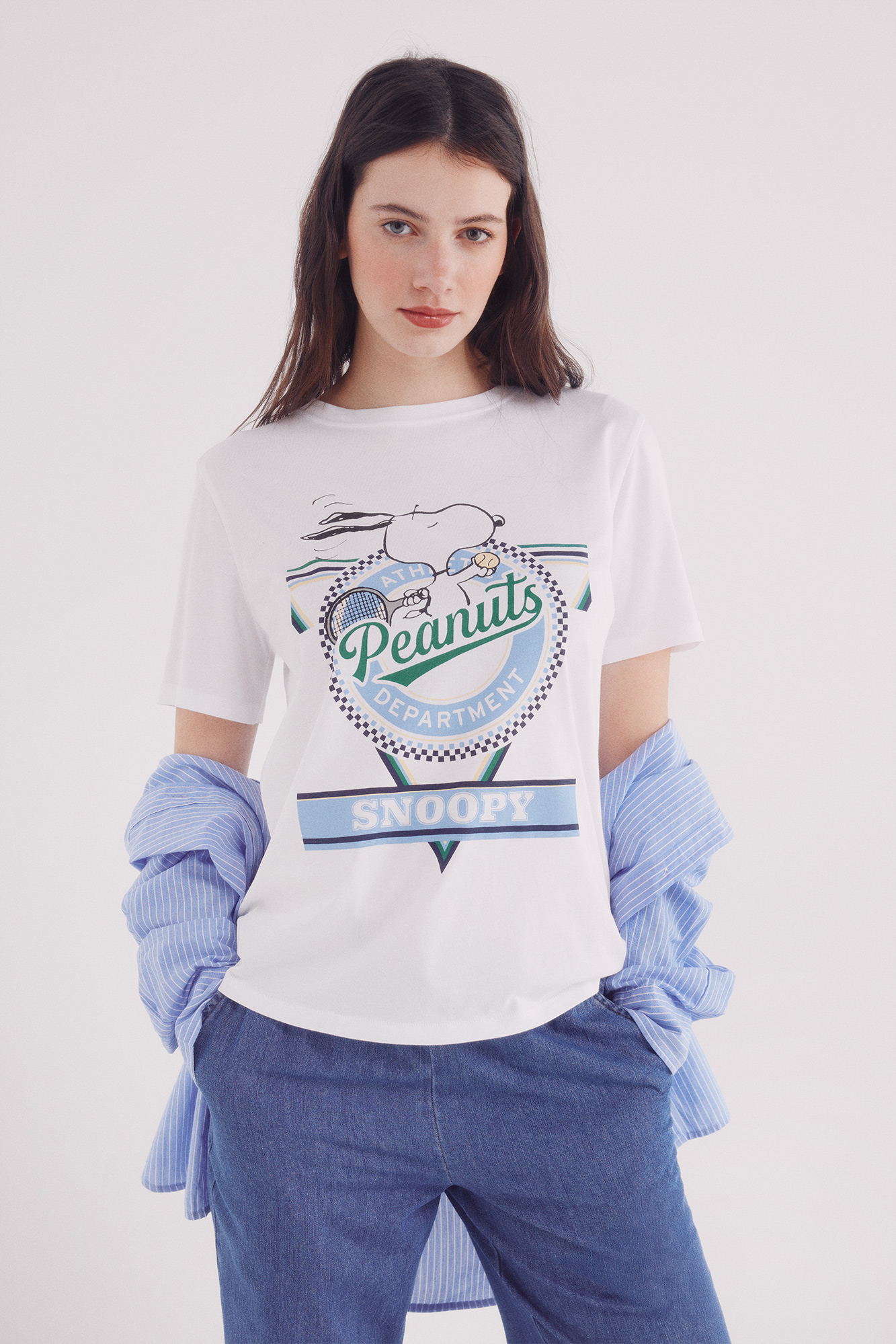 Sweat-shirt Springfield Femme - Coupe Tombante, Manches Longues, Col Rond - Imprimé Tête De Mort Sur Le Devant