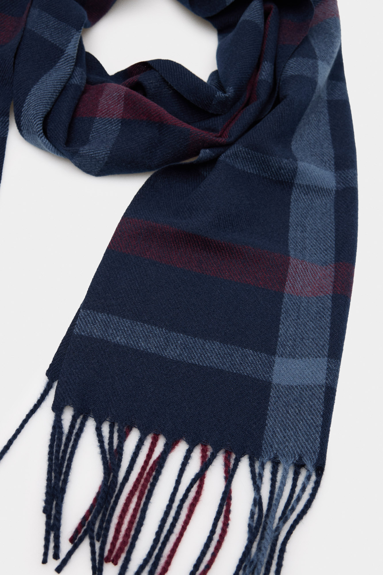 ウィッグ・エクステ SCARF HAT (M) / Checked-Navy Blue and maroon checked scarf | Men's scarves | SPF
