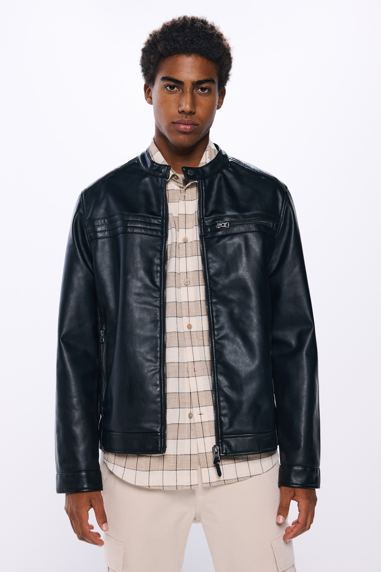 Chaqueta Ante Hombre Chaqueta Tipo Cazadora Efecto Ante Para