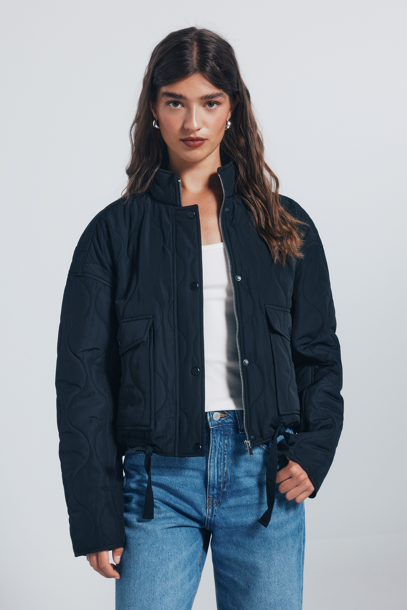 Chaqueta acolchada bolsillos Chaquetas de mujer SPF