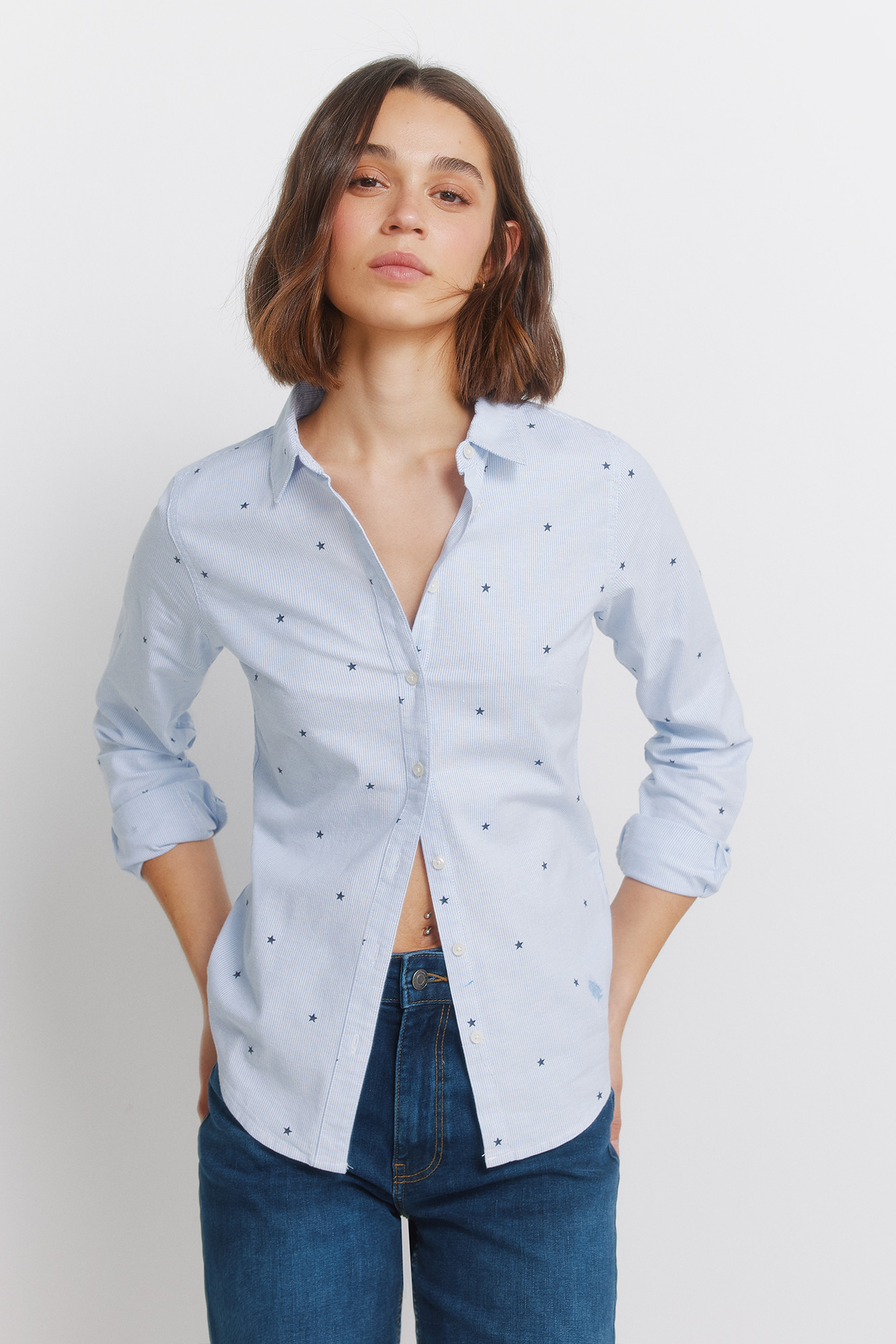 Camisa Oxford algodón | Camisas y Blusas de Mujer | SPF