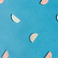 Springfield Badeanzug Print Zitrusfrüchte blau