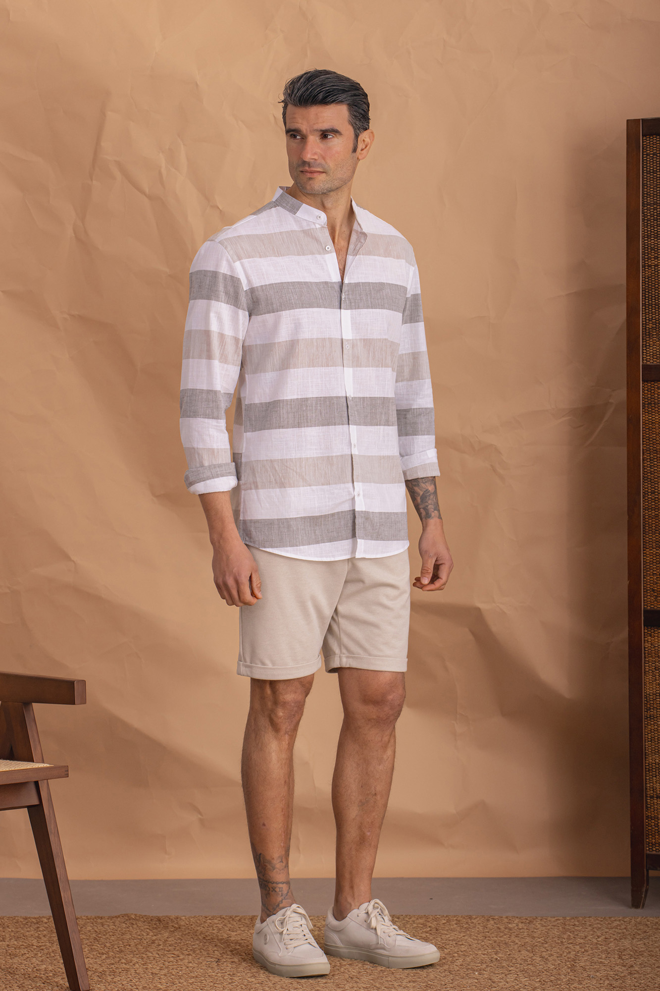 Bermuda Casual Beige Pantalones cortos hombre SPF