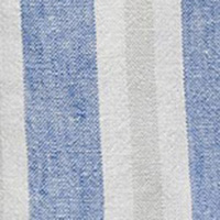 Springfield Blazer fluida de lino de manga larga azul medio